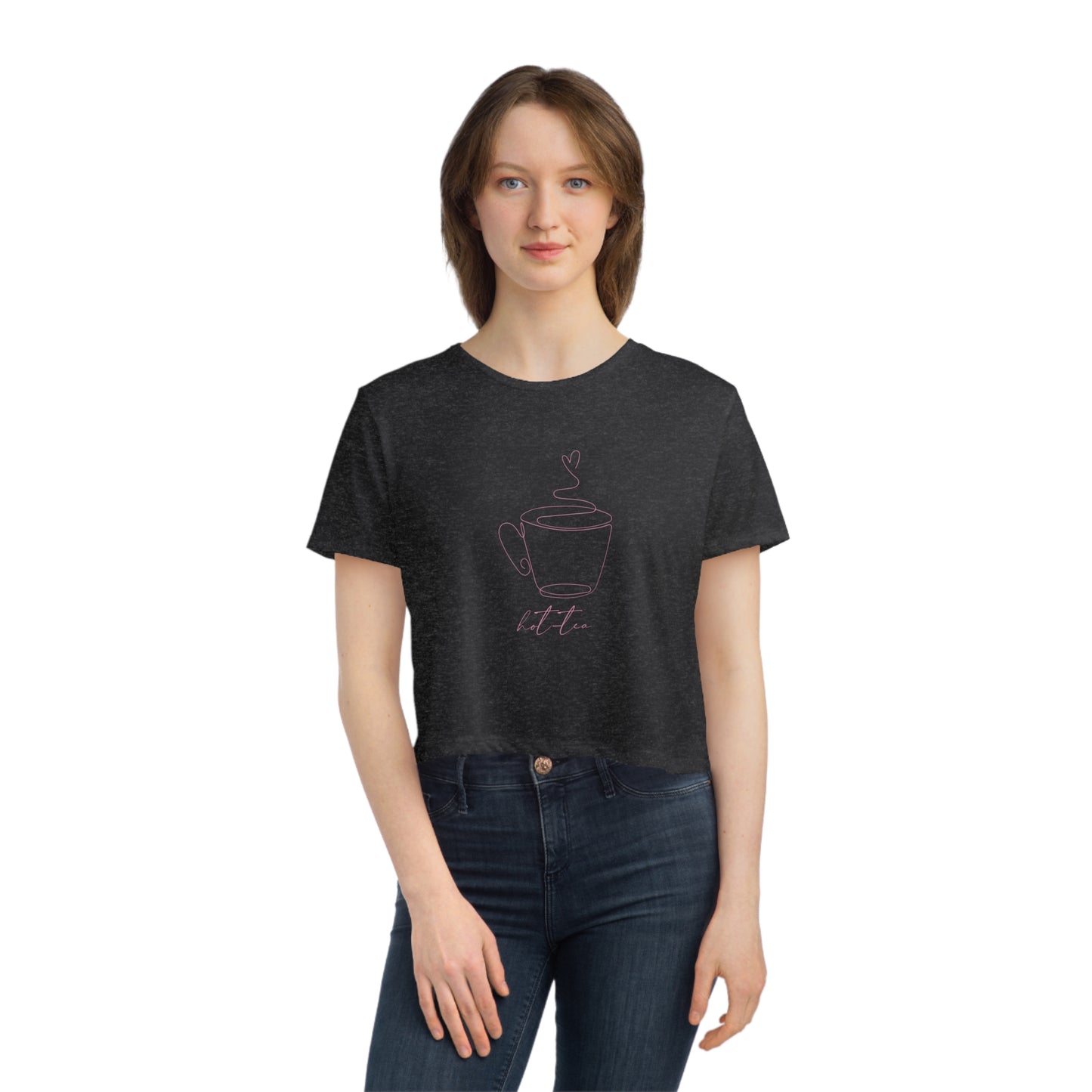 Women's Flowy "Hot-tea" Cropped Tee