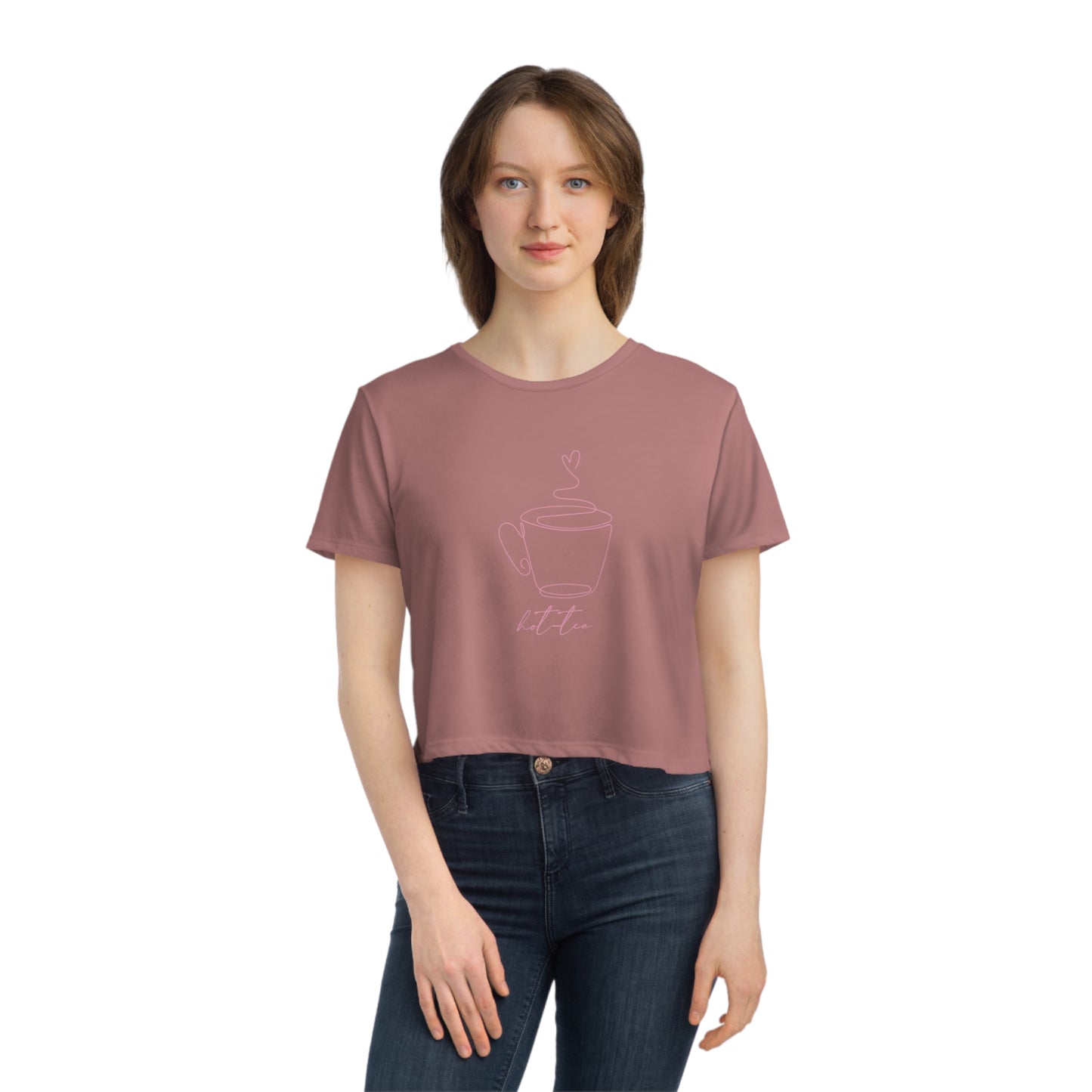 Women's Flowy "Hot-tea" Cropped Tee